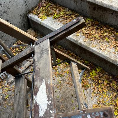 Vintage Wood Step Ladder 