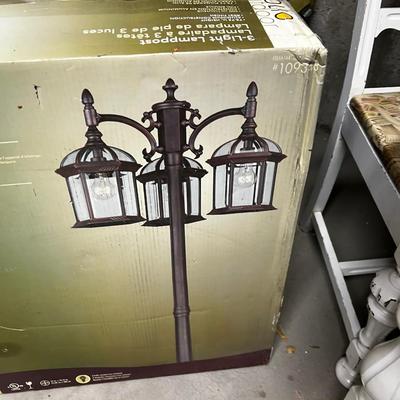3 Light Lamp Post by Portfolio NEW in the Box 