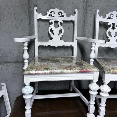 Jacobian Dining Table with 6 Chairs - 1 Captain & 5 Side