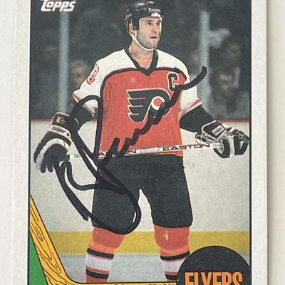 Philadelphia Flyers Dave Poulin 1987 Topps #39 signed trading card 