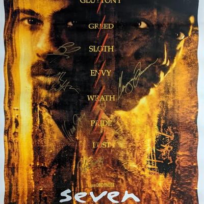 Seven Cast Signed Movie Poster