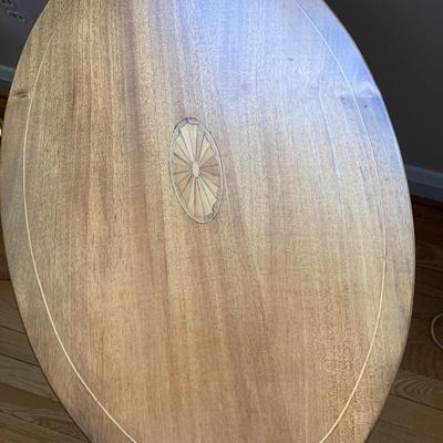 CLEAN Inlaid Oval Tilt Top Table