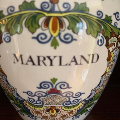 Maryland Delft Ginger Jar