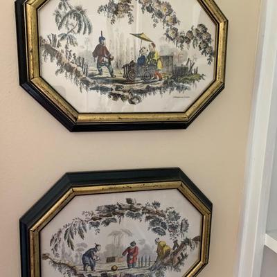 PAIR Early French Prints Asian Scenes