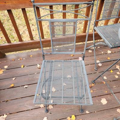 Heavy Metal Round  Patio  Folding Table 24