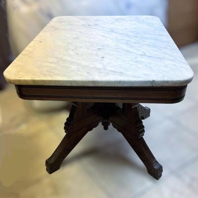 Antique Marble Top Parlor Table