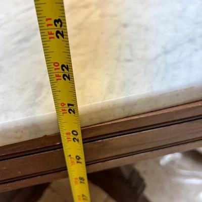 Antique Marble Top Parlor Table