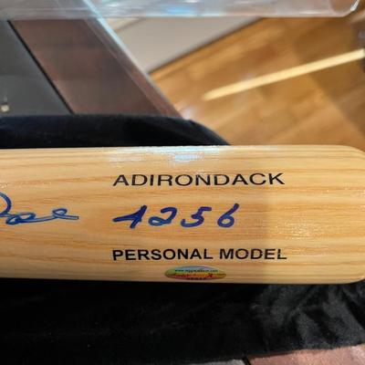 Pete Rose 4,256 Autographed Bat w Authenticity Certificate