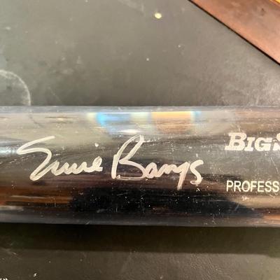Earnie Banks Autographed Bat w Authenticity Certificate