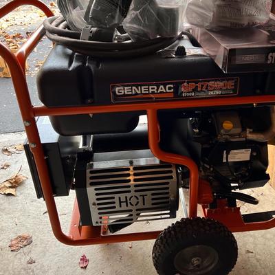 GENERAC GP17500E Portable Generator Less Than 1 Hour Use - See Full Description