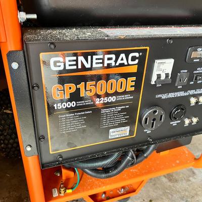 GENERAC GP15000E Portable Generator ZERO HOURS - See Full Description