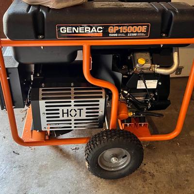 GENERAC GP15000E Portable Generator ZERO HOURS - See Full Description