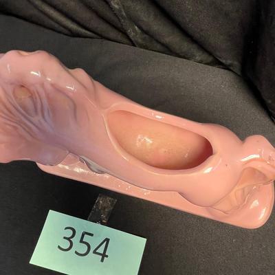 Pink rocking horse planter