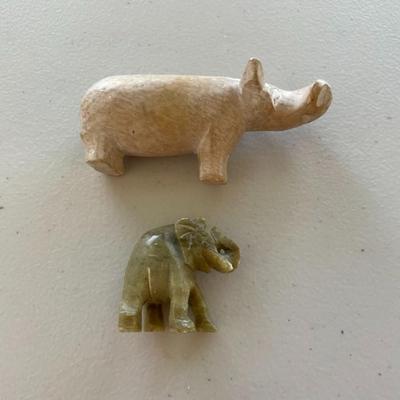 Decorative Elephant and Rhino
