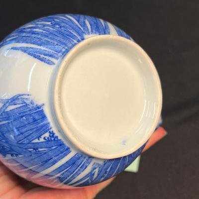 Oriental Blue & White mini teapot