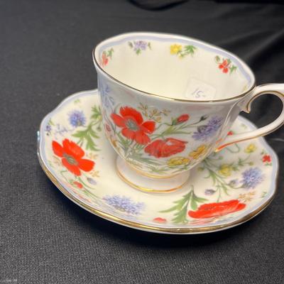 English bone china cups & saucers