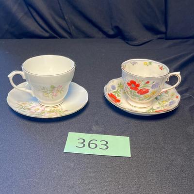 English bone china cups & saucers