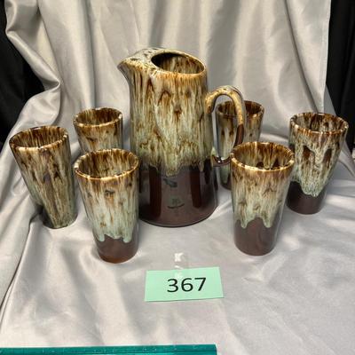 Drip glaze Pitcher & tumbler set