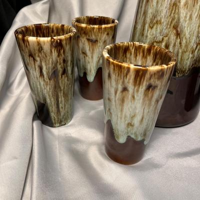 Drip glaze Pitcher & tumbler set