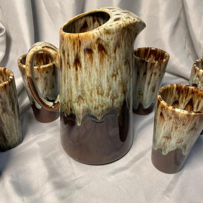 Drip glaze Pitcher & tumbler set