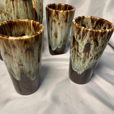 Drip glaze Pitcher & tumbler set