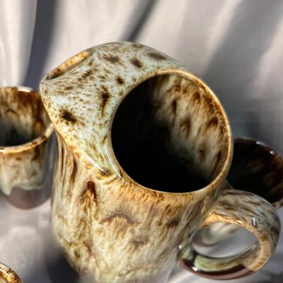 Drip glaze Pitcher & tumbler set