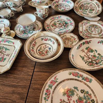 Large Lot Of Indian Tree China Johnson Bros, Maddock Anchor