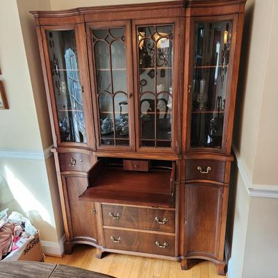 Union National Fine Furniture China Hutch Secretary 50x14x72