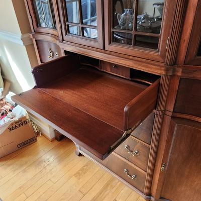 Union National Fine Furniture China Hutch Secretary 50x14x72