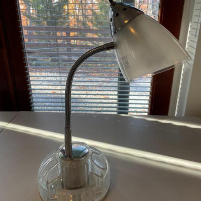 Chrome and White Table / Desk Lamp