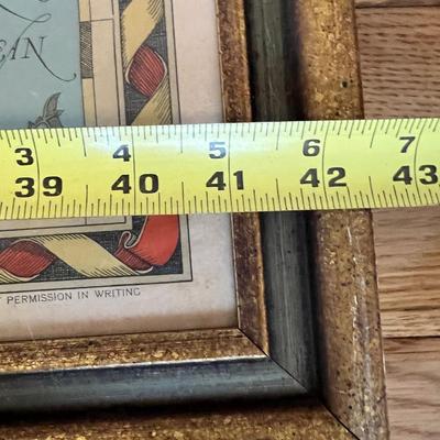 Antique Framed Historical & Literary Map of the Old Line State of Maryland
