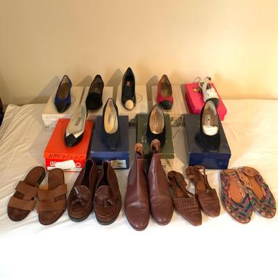 Vintage Ladies Pumps, Leather Boots, and More, Sz 8.5/9 (UB1-KW)