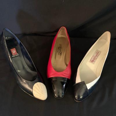 Vintage Ladies Pumps, Leather Boots, and More, Sz 8.5/9 (UB1-KW)