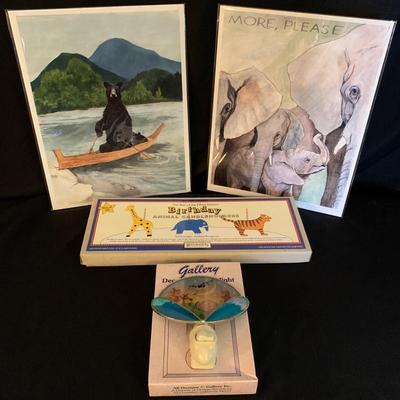 Nursery Rhyme Tiffany Style Night Light with Watercolor Prints & More (UB1-KW)