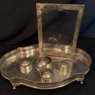Kate Spade Silver Plated Picture Frame with Sterling Silver Pocket Mirror and More (UB-KW)