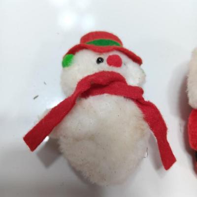 Three vintage clip on - grabber Christmas ornaments / Decorations