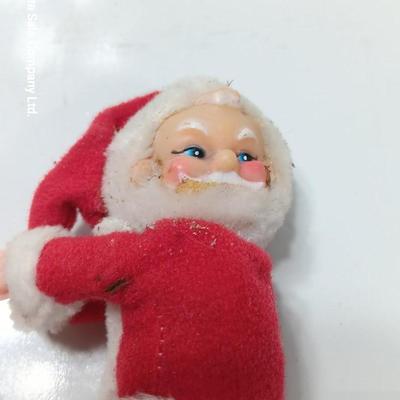 Three vintage clip on - grabber Christmas ornaments / Decorations