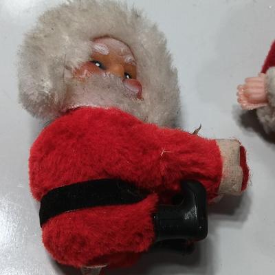 Three vintage clip on - grabber Christmas ornaments / Decorations