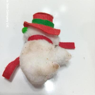 Three vintage clip on - grabber Christmas ornaments / Decorations
