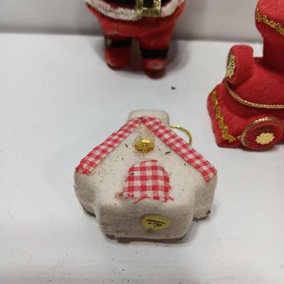 Four vintage felt Christmas ornaments