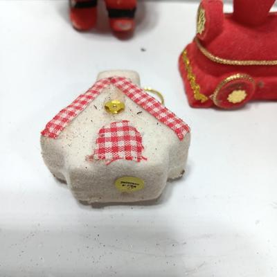 Four vintage felt Christmas ornaments
