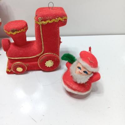 Four vintage felt Christmas ornaments