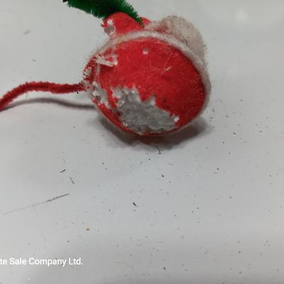 Four vintage felt Christmas ornaments