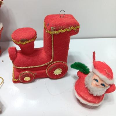 Four vintage felt Christmas ornaments