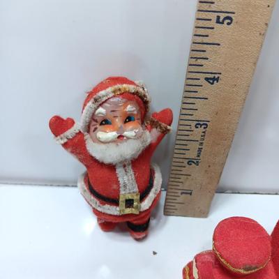Four vintage felt Christmas ornaments