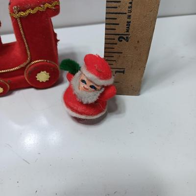 Four vintage felt Christmas ornaments