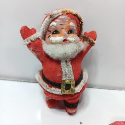 Four vintage felt Christmas ornaments