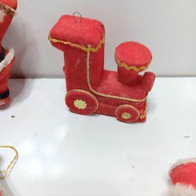 Four vintage felt Christmas ornaments