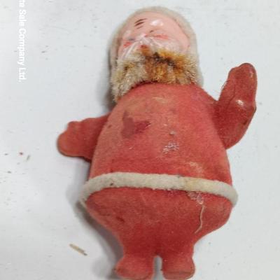 Three vintage felt ornaments - Snowman. - Mouse, and Santa