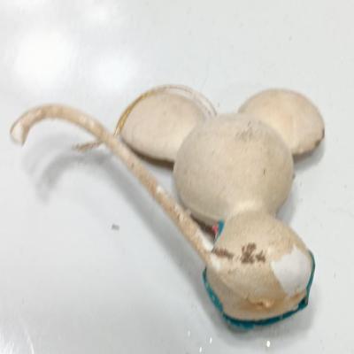 Three vintage felt ornaments - Snowman. - Mouse, and Santa